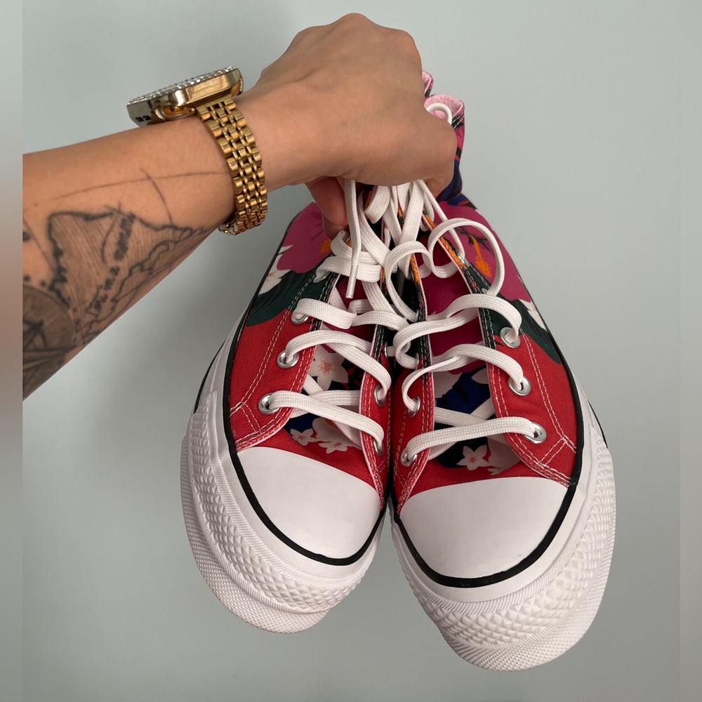 Converse unisex Tropical High-Top Sneakers - Pink and Red - Picture 4 of 10